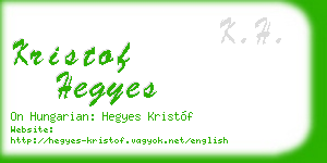 kristof hegyes business card
